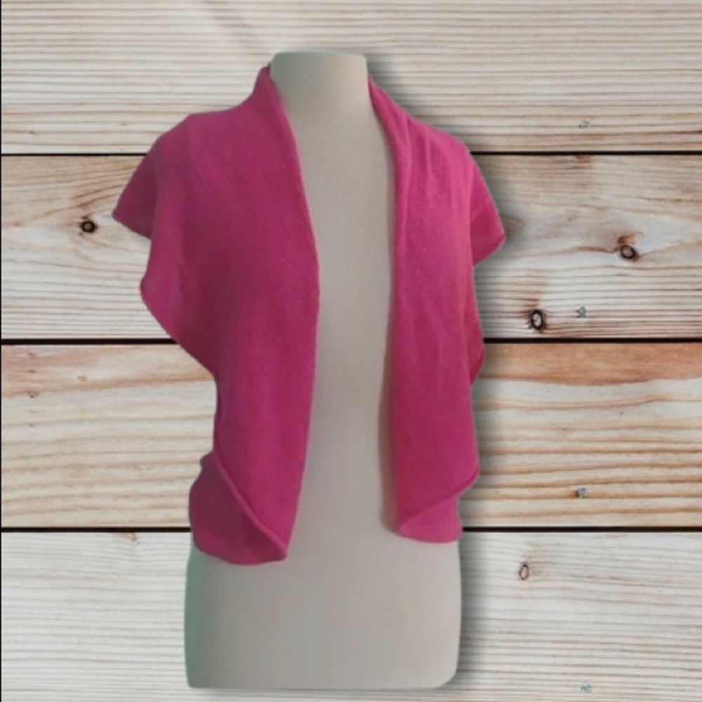 Xoxo Hot Pink Sleeveless Shrug Size Large